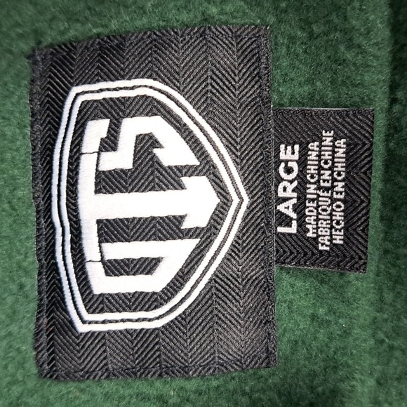 Green Bay Packers 1/4 zip embroidered logo green & white LG pullover sweatshirt - Picture 5 of 5